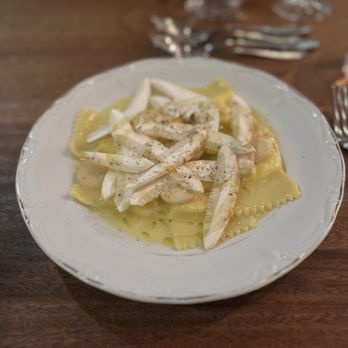 Porzia’s - Ricotta Ravioli with matsutake mushrooms - Italian Near Me - Toronto, Ontario