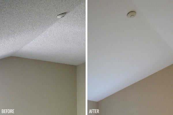 Amazing Before & After Popcorn Ceiling Removal & Transformation! - Amazing Before & After Popcorn Ceiling Removal & Transformation! Amazing Before & After Popcorn Ceiling Removal & Transformation! - Amazing Before & After Popcorn Ceiling Removal & Transformation!