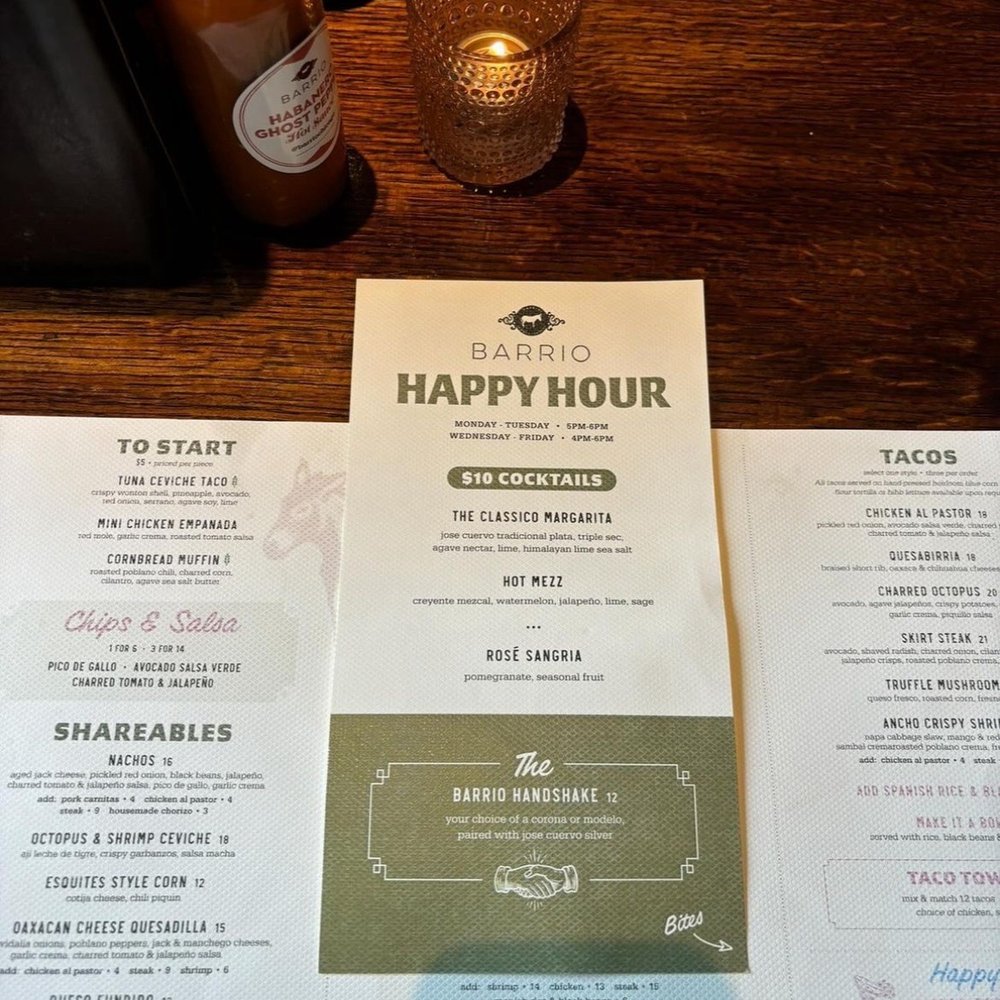 Barrio - menu - Mexican Near Me - Chicago, Illinois Barrio - menu - Mexican Near Me - Chicago, Illinois