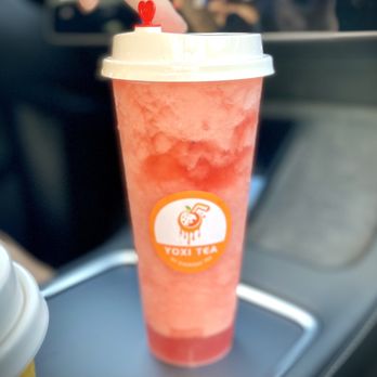 Yoxi Teatime - Strawberry Green Tea Slush - Bubble Tea Near Me - Glendora, California