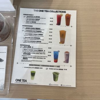 One Tea - Drink menu - Bubble Tea Near Me - Temple City, California