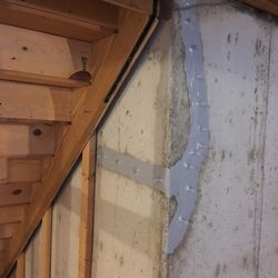 Crack Attack Foundation Repair North - Epoxy paste with ports set getting ready to inject with epoxy gel. Step 2 of 3