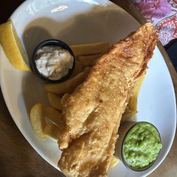 Hobnails Inn - Lg Fish and Chips (they have an XXL fish, which is huge) - Pubs Near Me