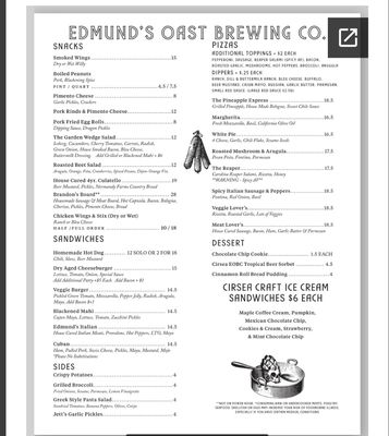 Menu photo 7 Edmund's Oast Brewing Charleston, SC Menu photo 7 Edmund's Oast Brewing Charleston, SC