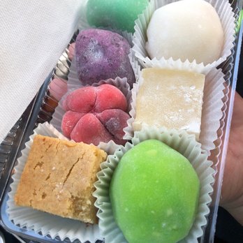 Two Ladies Kitchen - Butter mochi, plum flower, Shiso, Tsumami, daifuku, lilikoi, pear - Bakeries Near Me - Hilo, Hawaii Two Ladies Kitchen - Butter mochi, plum flower, Shiso, Tsumami, daifuku, lilikoi, pear - Bakeries Near Me - Hilo, Hawaii