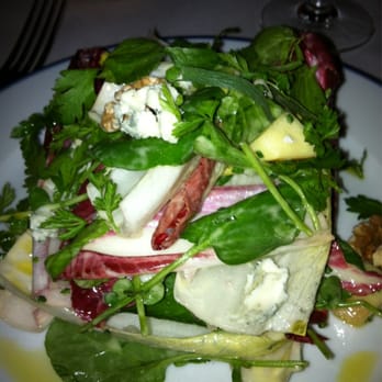 Bouchon - Endive watercress salad with Lardon, walnuts and blissful Roquefort - walnut vinaigrette - French Near Me - Las Vegas, Nevada