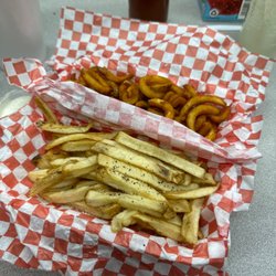 I ordered half basket reg fries and curly fries