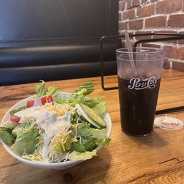 Side salad and drink Side salad and drink