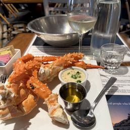 Smoked salmon chowder and King Crab Smoked salmon chowder and King Crab