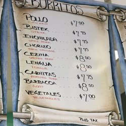 El Manantial - Part of the big menu