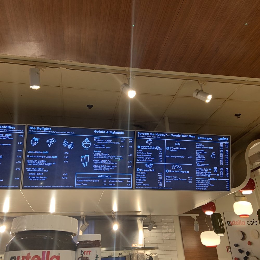 Nutella Cafe - Menu - Desserts Near Me - Chicago, Illinois