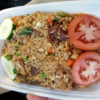 Thai Green Leaf - Mint Fried Rice: Asked for Very Spicy.  Great Presentation & Delicious - Thai Near Me - Copiague, New York
