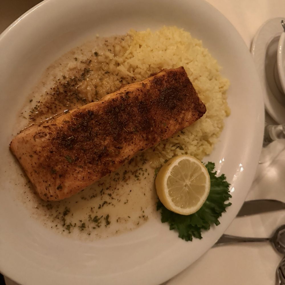 Laury's Restaurant - Blacked salmon with balsamic rice - Steakhouses Near Me - Charleston, West Virginia Laury's Restaurant - Blacked salmon with balsamic rice - Steakhouses Near Me - Charleston, West Virginia