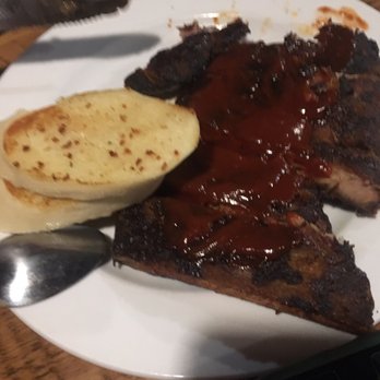 Griff's BBQ & Grill - Half rack pork rib dinner minus the cold chili beans - American Near Me - Copperopolis, California