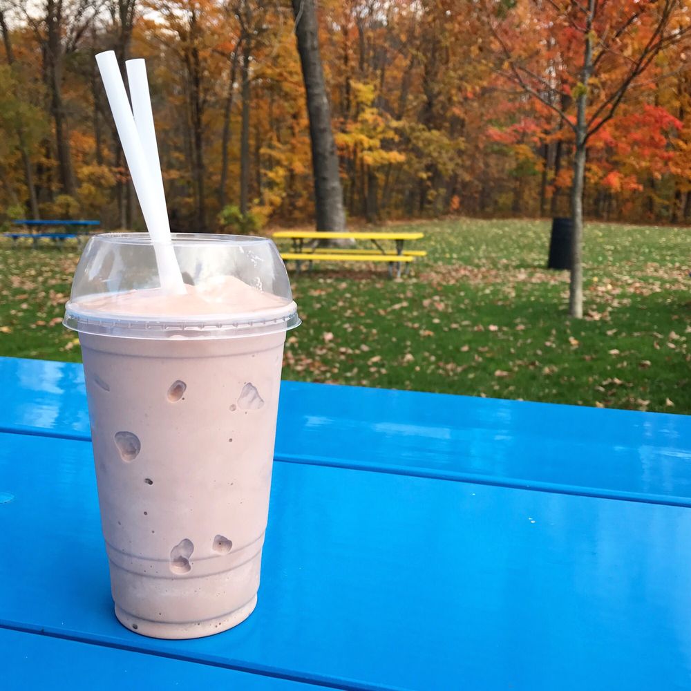 Webers - Kwartha Dairy strawberry chocolate milkshake - Hot Dogs Near Me - Orillia, Ontario Webers - Kwartha Dairy strawberry chocolate milkshake - Hot Dogs Near Me - Orillia, Ontario