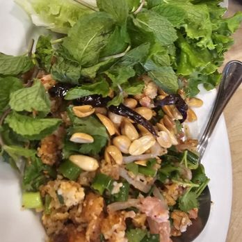 Siam City Thai Kitchen - $20 Crispy Rice Salad. Crispy rice wrapped in lettuce and eaten w/ peanuts & mint. Unique New dish was enjoyed by all. - Thai Near Me - Waipahu, Hawaii Siam City Thai Kitchen - $20 Crispy Rice Salad. Crispy rice wrapped in lettuce and eaten w/ peanuts & mint. Unique New dish was enjoyed by all. - Thai Near Me - Waipahu, Hawaii