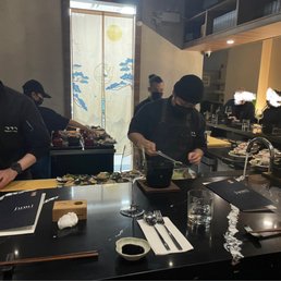 Love the seating arrangement surrounding the chefs Love the seating arrangement surrounding the chefs