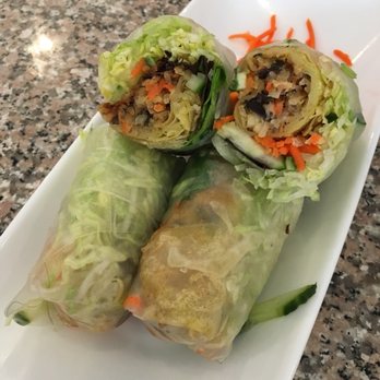 Pho Xyclo - This spring roll had a fried egg roll in the middle - a little overwhelming. Fyi- the hair is in the lower left roll. - Vietnamese Near Me - Niagara Falls, Ontario Pho Xyclo - This spring roll had a fried egg roll in the middle - a little overwhelming. Fyi- the hair is in the lower left roll. - Vietnamese Near Me - Niagara Falls, Ontario