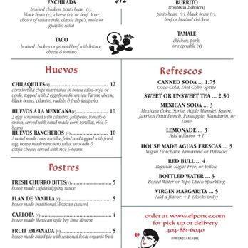El Ponce - Menu - Mexican Near Me - Atlanta, Georgia El Ponce - Menu - Mexican Near Me - Atlanta, Georgia
