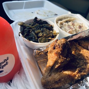 Daiquiri Depot - Whole wing meal (3 wings), potato's, greens, 16oz Hurricane daiquiri, and hot sauce - Soul Food Near Me - Arlington, Texas Daiquiri Depot - Whole wing meal (3 wings), potato's, greens, 16oz Hurricane daiquiri, and hot sauce - Soul Food Near Me - Arlington, Texas