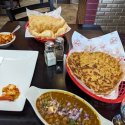 The Punjab Paratha Hut - Chole and a paneer paratha