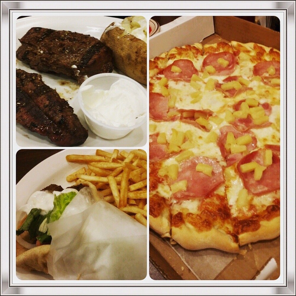 Steak, Gyro, and Hawaiian Pizza Steak, Gyro, and Hawaiian Pizza