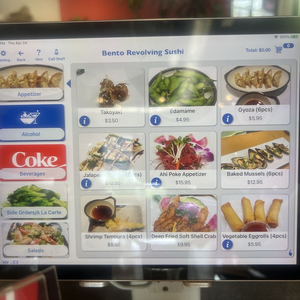 Bento Revolving Sushi - What would you like all you can eat order device - Sushi Bars Near Me - Fair Oaks, California