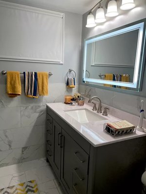 Bathroom Remodeling Projects - George's Painting L.L.C has been serving MD, DC and VA for over 40 years. We offer home improvement services for residential and business customers. Small to big projects such as kitchen remodeling, home additions, electrical, flooring, dry-wall to name a few is what we offer.

Quality assurance of the work rendered and specific attention to detail is what we enjoy mostly about our work. We have a long list of repeat customers who year after year call us for their next home improvement projects.