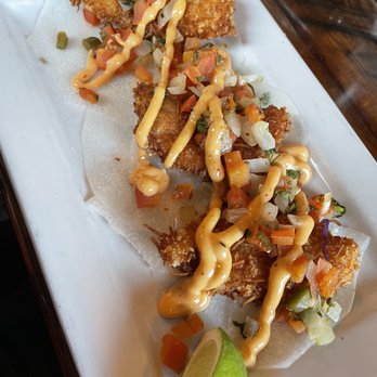 Tequila 61 - Jicama Shrimp Tacos; falls apart in your hands too easily - Mexican Near Me - Anchorage, Alaska Tequila 61 - Jicama Shrimp Tacos; falls apart in your hands too easily - Mexican Near Me - Anchorage, Alaska