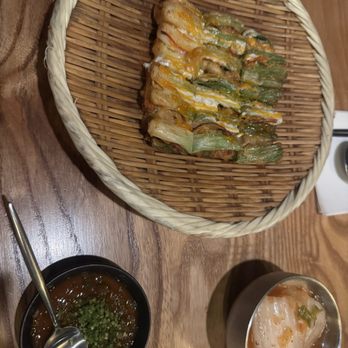 San Ho Won - Seafood pancake with white kimchi - Korean Near Me - San Francisco, California