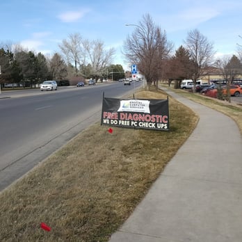Greeley Computer Services - Our banner that sits on 35th Avenue - IT Services & Computer Repair Near Me - Greeley, Colorado