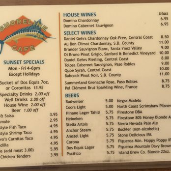 Shoreline Cafe - Menu - Seafood Near Me - Santa Barbara, California Shoreline Cafe - Menu - Seafood Near Me - Santa Barbara, California