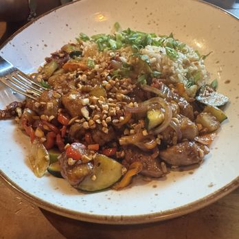 Lazy Dog Restaurant & Bar - Asian chicken with rice!! - Comfort Food Near Me - Folsom, California