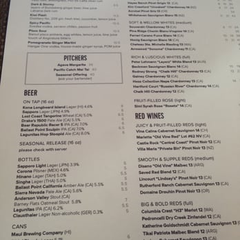 Pacific Catch - Cocktail menu at Pacific Catch Westcoast Fish House in the Inner Sunset in San Francisco. - Seafood Near Me - San Francisco, California Pacific Catch - Cocktail menu at Pacific Catch Westcoast Fish House in the Inner Sunset in San Francisco. - Seafood Near Me - San Francisco, California