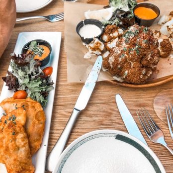 Brava Garden Eatery - Chicken and beef empanada - Wine Bars Near Me - Pleasanton, California