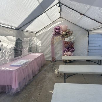LJ's Partyland - Tent tables and tule table skirts and table linens provided by LJ's. - Party Equipment Rentals Near Me LJ's Partyland - Tent tables and tule table skirts and table linens provided by LJ's. - Party Equipment Rentals Near Me