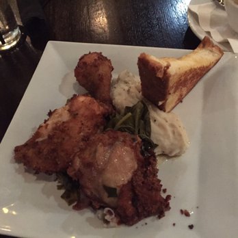 MAX's Wine Dive - The fried chicken , collard greens , mashed potatoes and toast - Wine Bars Near Me - Houston, Texas MAX's Wine Dive - The fried chicken , collard greens , mashed potatoes and toast - Wine Bars Near Me - Houston, Texas
