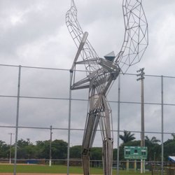 Miami Lakes Optimistic Park - A baseball sculpture