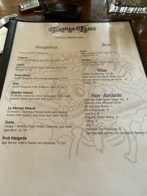Menu photo 1 Tortilla Flats Soquel, CA