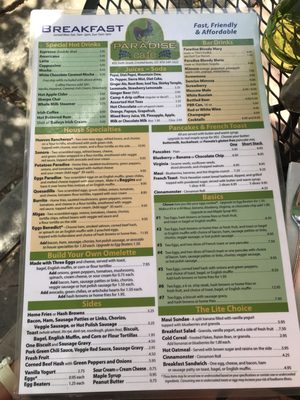 Menu photo 6 Paradise Cafe Crested Butte, CO