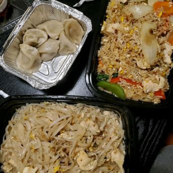 Siam Ginger - Basil fried rice and chicken pad thai - Thai Near Me - Somerville, Massachusetts