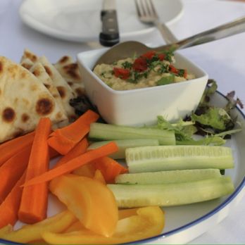 The Beach House Bistro - Hummus & Pita with Raw Veggies - Tapas/Small Plates Near Me - Pewaukee, Wisconsin