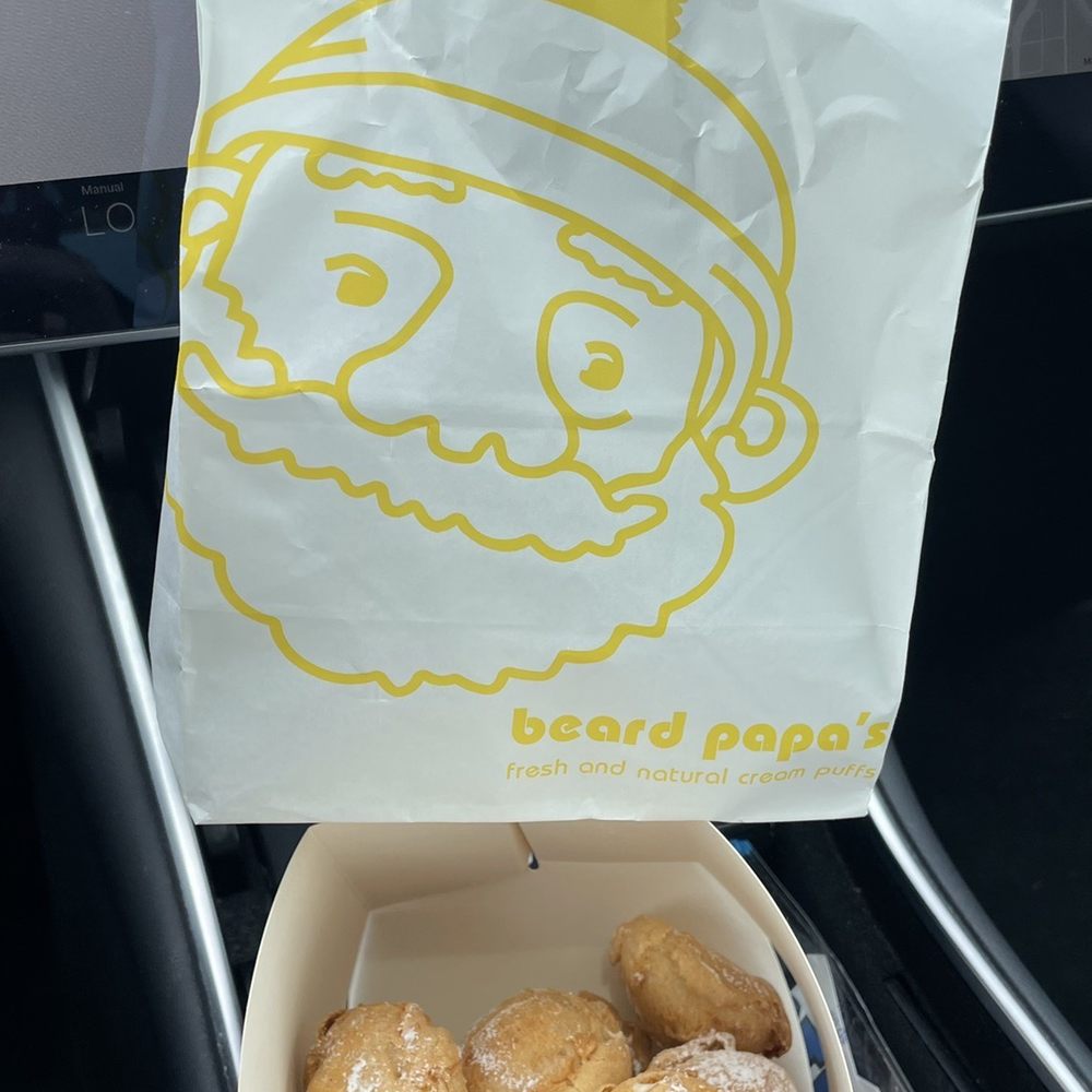 Beard Papa's - Puffs that smell like garlic mix with green onion - Desserts Near Me - Richmond, British Columbia