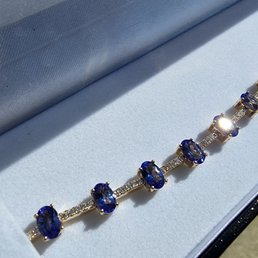 Tanzanite and Diamond Tennis Bracelet Tanzanite and Diamond Tennis Bracelet