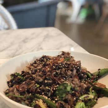 Flower Child - "Forbidden" Rice Bowl with Shaved Beef - Salad Near Me - Austin, Texas Flower Child - "Forbidden" Rice Bowl with Shaved Beef - Salad Near Me - Austin, Texas