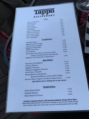 Menu photo 5 Tappo Buffalo, NY