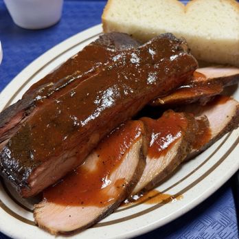 Ryan's Smokehouse - Two meat plate with turkey and ribs - Smokehouse Near Me - Webster, Texas Ryan's Smokehouse - Two meat plate with turkey and ribs - Smokehouse Near Me - Webster, Texas