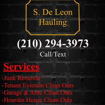 S De Leon Hauling - Services - Junk Removal & Hauling Near Me S De Leon Hauling - Services - Junk Removal & Hauling Near Me