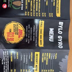 Bylo Gyro - Menu1