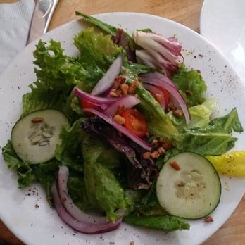 Outer Banks Brewing Station - Side Salad - lettuce, tomato, onion, cucumber and nuts with lemongrass vinaigrette. - Seafood Near Me - Kill Devil Hills, North Carolina Outer Banks Brewing Station - Side Salad - lettuce, tomato, onion, cucumber and nuts with lemongrass vinaigrette. - Seafood Near Me - Kill Devil Hills, North Carolina